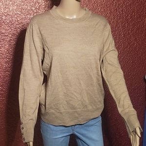 charter club merino wool sweater tan. ligjt and breathable